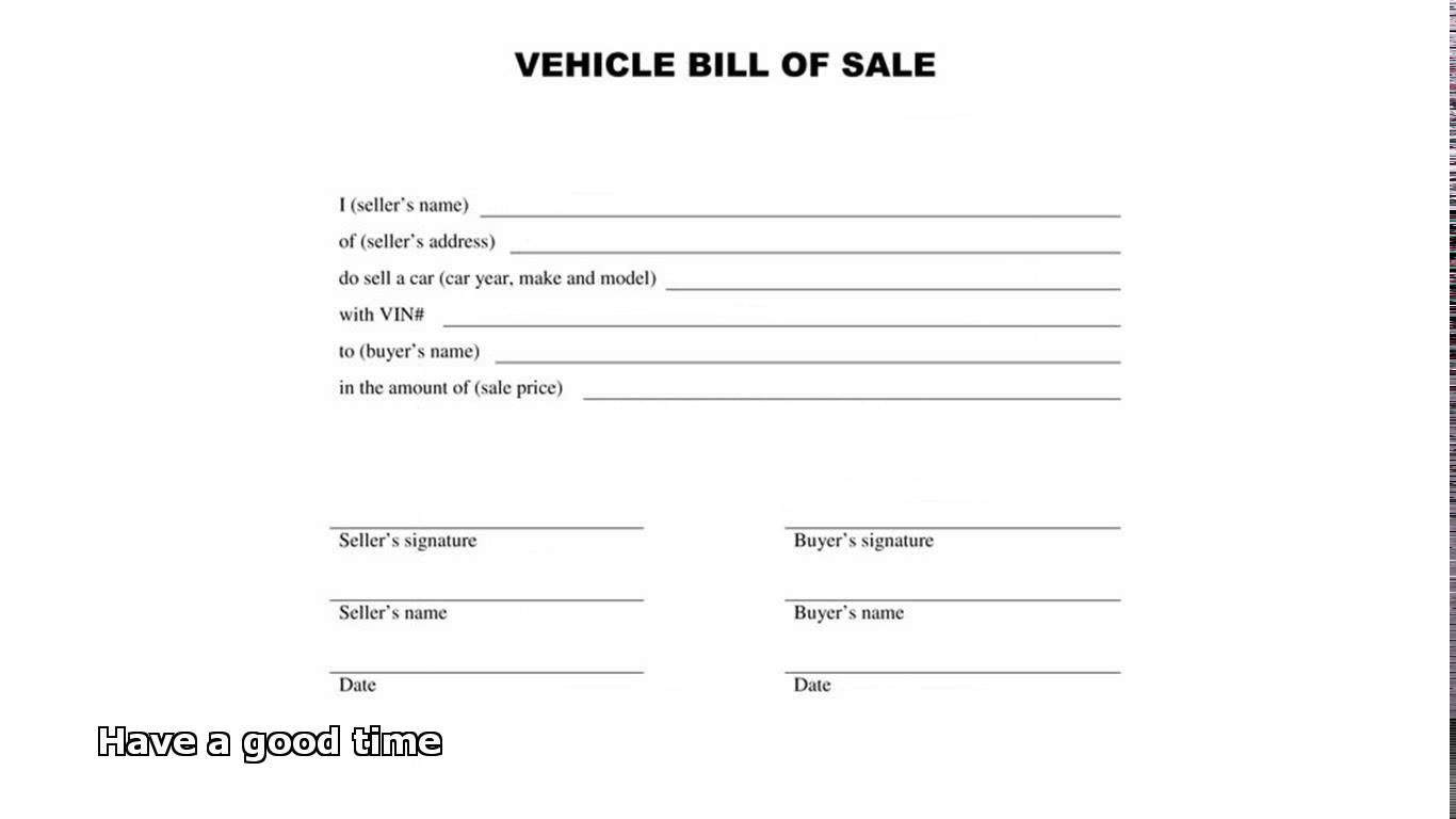 bill of sale to print