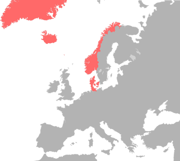 DenmarkNorway Map 1780