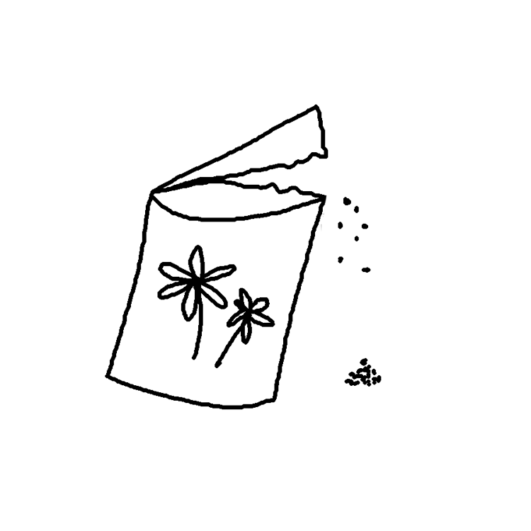 Collaboration Clip Art In the Garden black & white