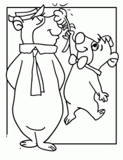 yogi bear coloring pages for kids - photo #38