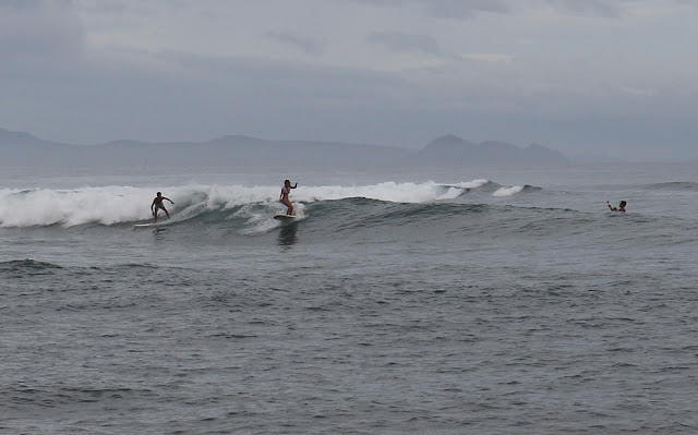 Debbie Gumanoy surfing in Lanuza