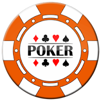 orange poker chip