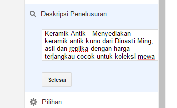 Cara buat meta tag description pada blogspot - SEO Blog Cara buat meta tag description pada blogspot - SEO Blog