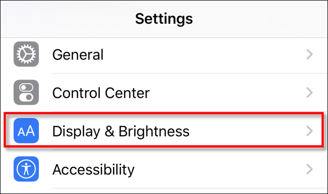 Dispalay luminosità iPhone