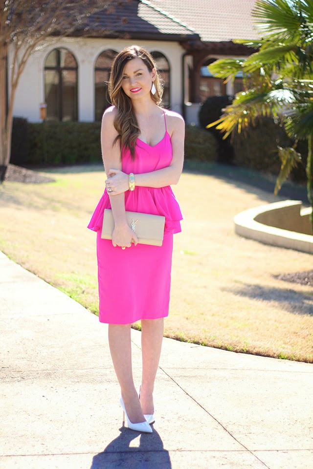 Megan Runion // For All Things Lovely: Hot Pink Dress