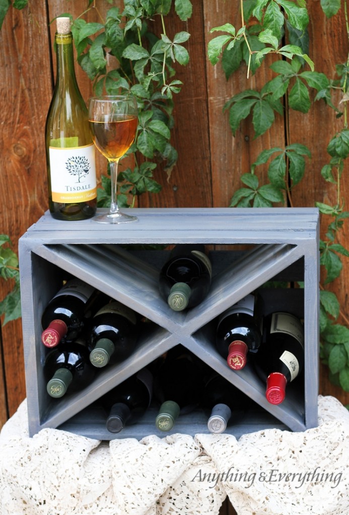 A Wood Crate Wine Rack Nice A Wood Crate Wine Rack Nice