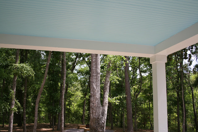 Haint blue porch ceiling with SW Cay | The Lowcountry Lady