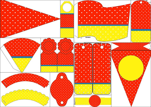 Rojo, Amarillo y Lunares Blancos: Etiquetas para Candy Bar para Imprimir Gratis. Rojo, Amarillo y Lunares Blancos: Etiquetas para Candy Bar para Imprimir Gratis.