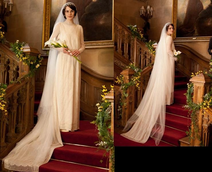 downton_abbey_lady_mary_wedding_dress.jpg (740×600) | Vestiti, Haute ...