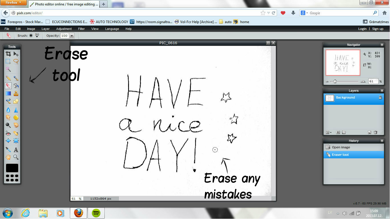 aneniine Tutorial Get your own designs into computer without scanner!