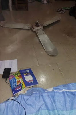 Final Year Uniuyo Student Escaped Death As Ceiling Fan Falls