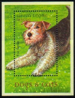 年度不明シエラレオネ共和国　フォックス・テリアの切手シート