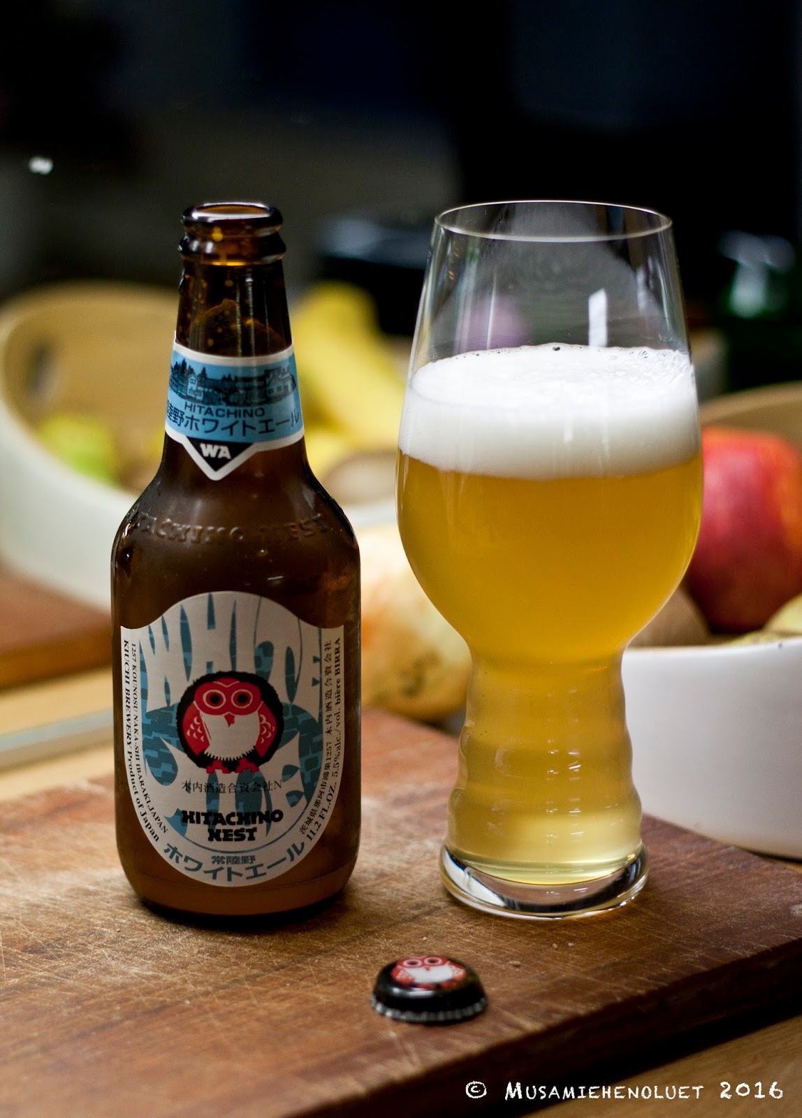Musamiehen oluet Hitachino Nest Beer White Ale (ホワイトエール) Kiuchi Brewery (木内酒造)