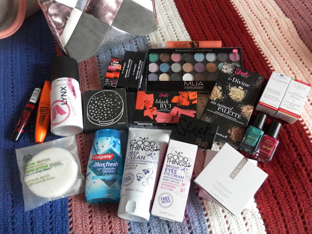 A picture of a huge collective beauty haul
