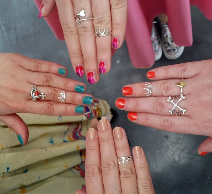 Girl Gang Jewellery girl gang, Scottish Bloggers, Bloody Mary Metal, BMM, BMM giveaway, Dolly Midi rings, BFF rings, BFF jewellery, midi ring, crown ring, colourful nail varnish