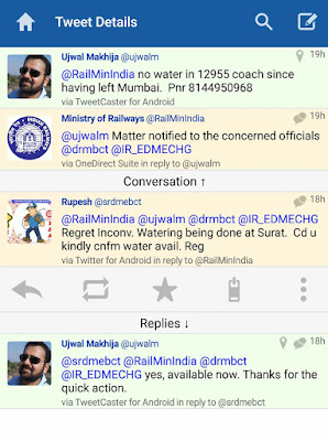 Twitter Conversation with RailMinIndia Twitter Conversation with RailMinIndia