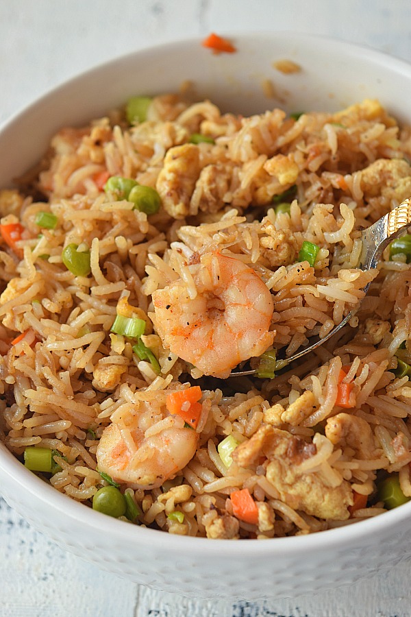 restaurant style shrimp fried rice