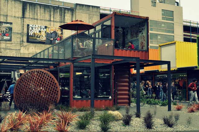 √ Creative ideas Cafetaria with a used Container | Best Container Design