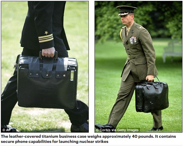 Doing Advance Work Photos of nuclear code briefcase in news media in