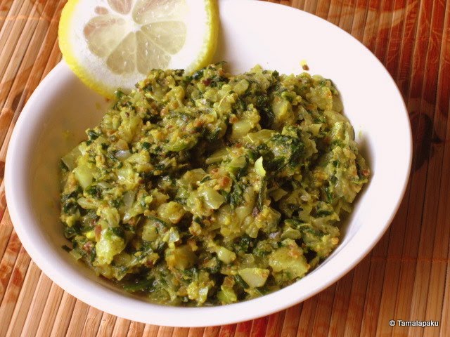 cabbage-palak curry