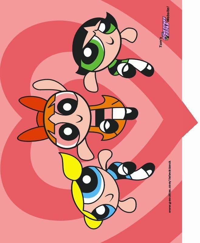 The Powerpuff Girls for Valentines Day. The Powerpuff Girls for Valentines, Free Printable Invitations, Labels or Cards.