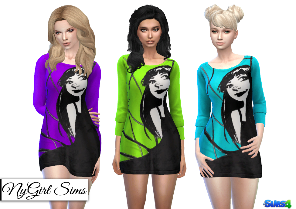 Sims graphics rules. Платье с отдельными нитками.
