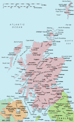 Scotland Map Regional Political