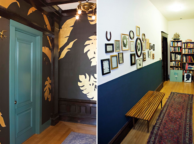 Vintage décor mix makes eclectic boho home - hallways BoHoHome.com @bohosusan