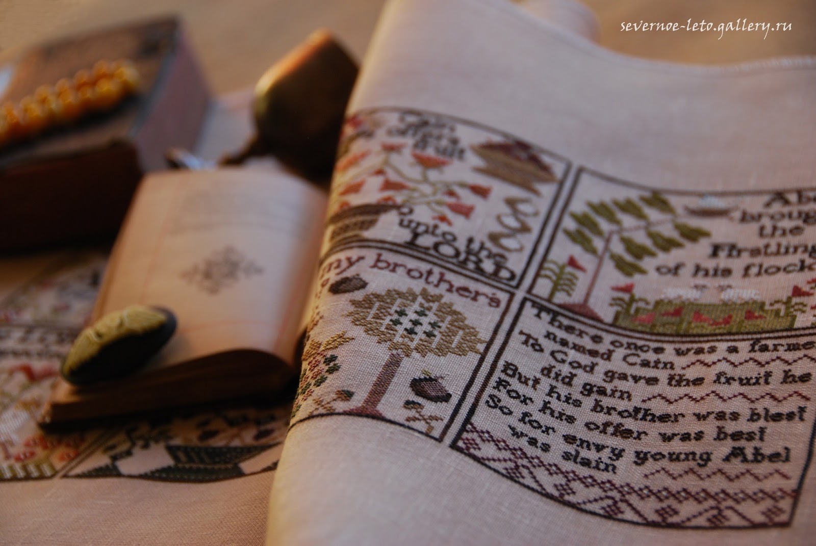 Вышивка с историей Plum Street Samplers Brother's Keeper