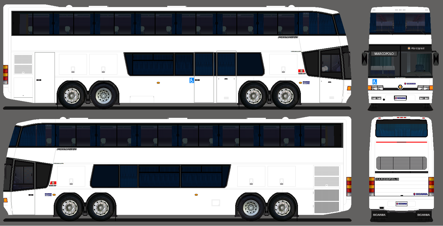 Diseños de Buses en Blanco Costa Rica Marcopolo Interurbano