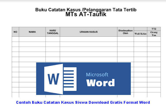 Contoh Buku Catatan Kasus Siswa Download Gratis Format Word Contoh Buku Catatan Kasus Siswa Download Gratis Format Word