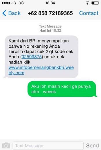 SMS PENIPUAN Kumpulan sms penipuan versi CDMchannel