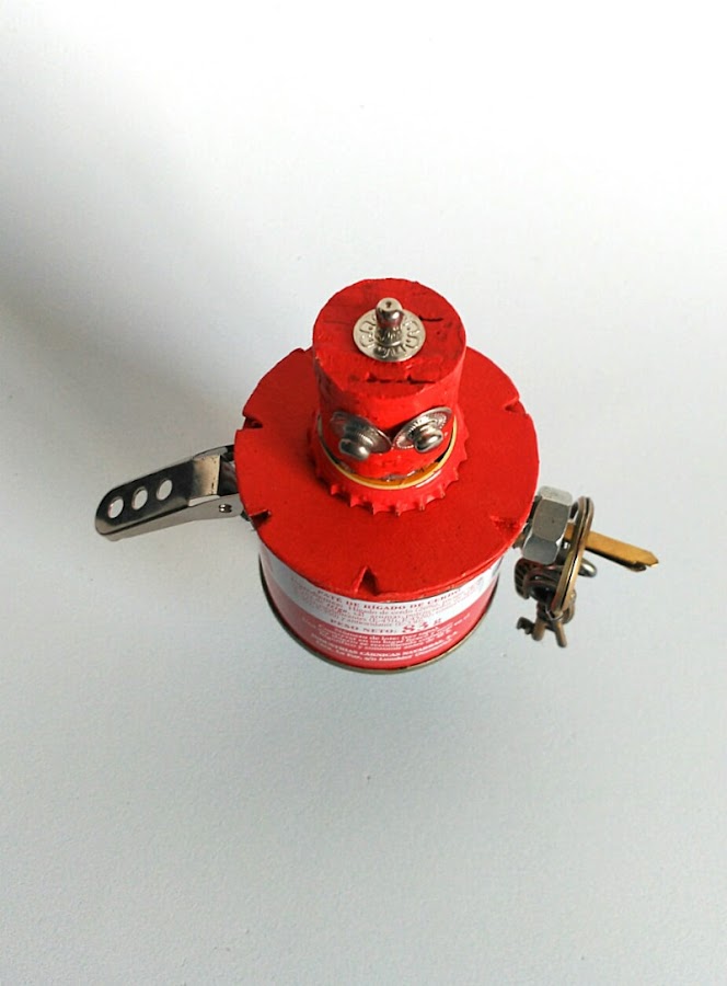 robot reciclado, handmade, reciclaje, diy