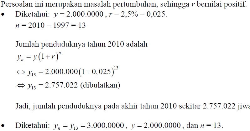 Contoh Soal Dan Pembahasan Pertumbuhan Dan Peluruhan