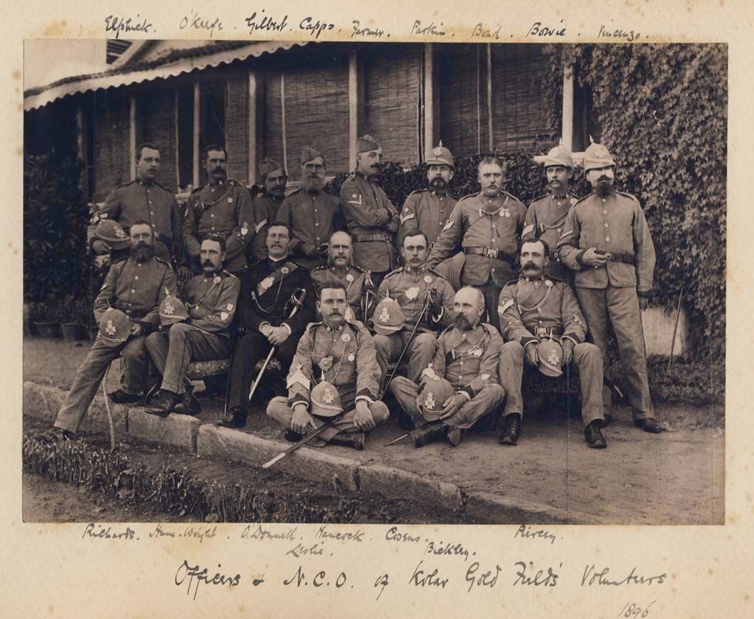 Officers Ncos Of Kolar Gold Fields Volunteers Karnataka 1896