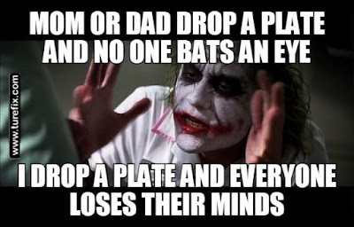 Drop A Plate No One Bats An Eye, funny Joker meme, Batman quote
