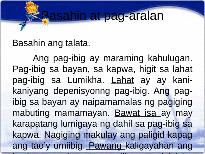 Halimbawa Ng Isang Talata Mosop