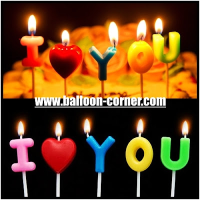Lilin Ulang Tahun / Ultah Motif I LOVE YOU Lilin Ulang Tahun / Ultah Motif I LOVE YOU