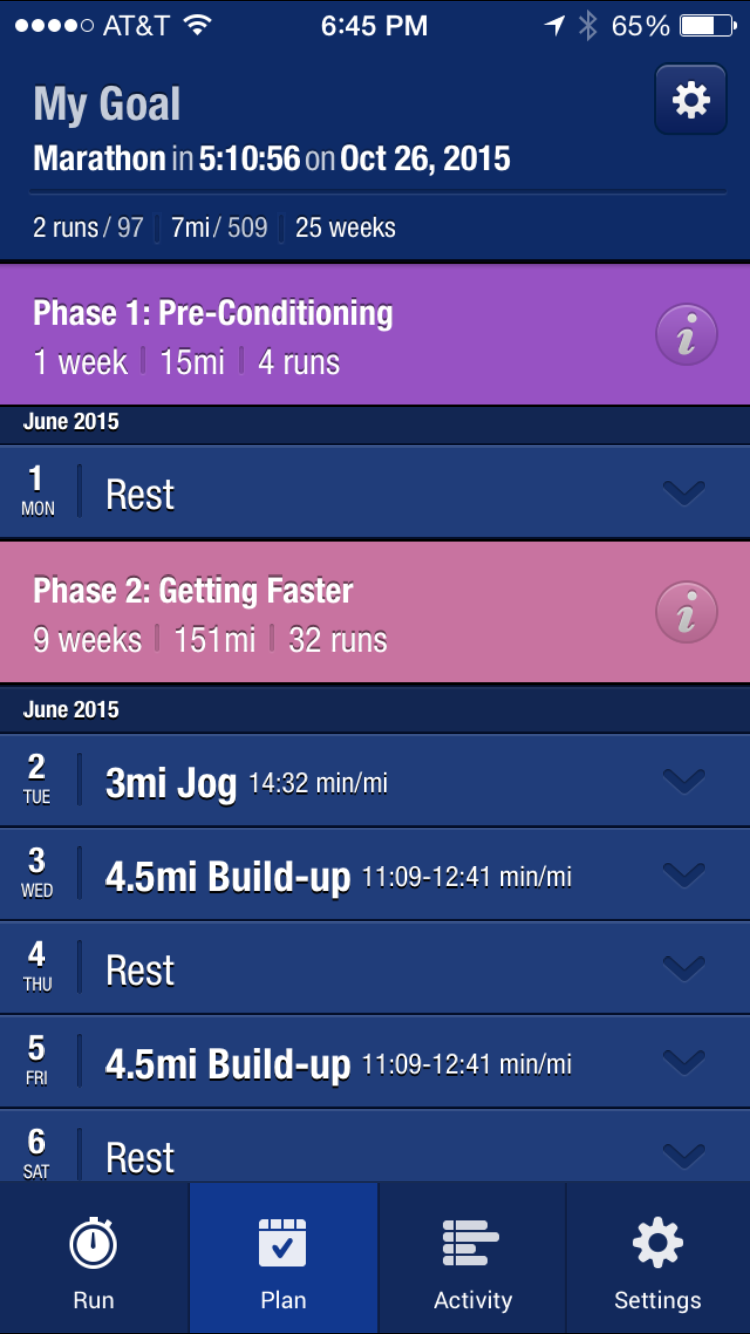 asics training plan marathon
