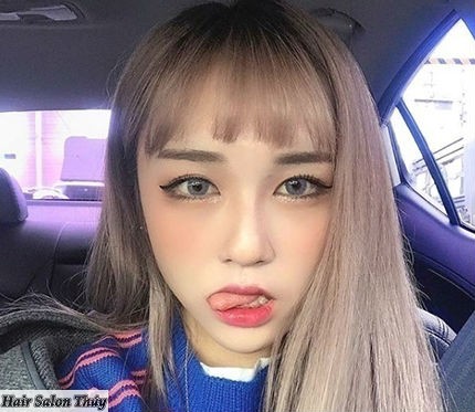 Màu nâu khói cực xì tin nhuom toc mau nau tro