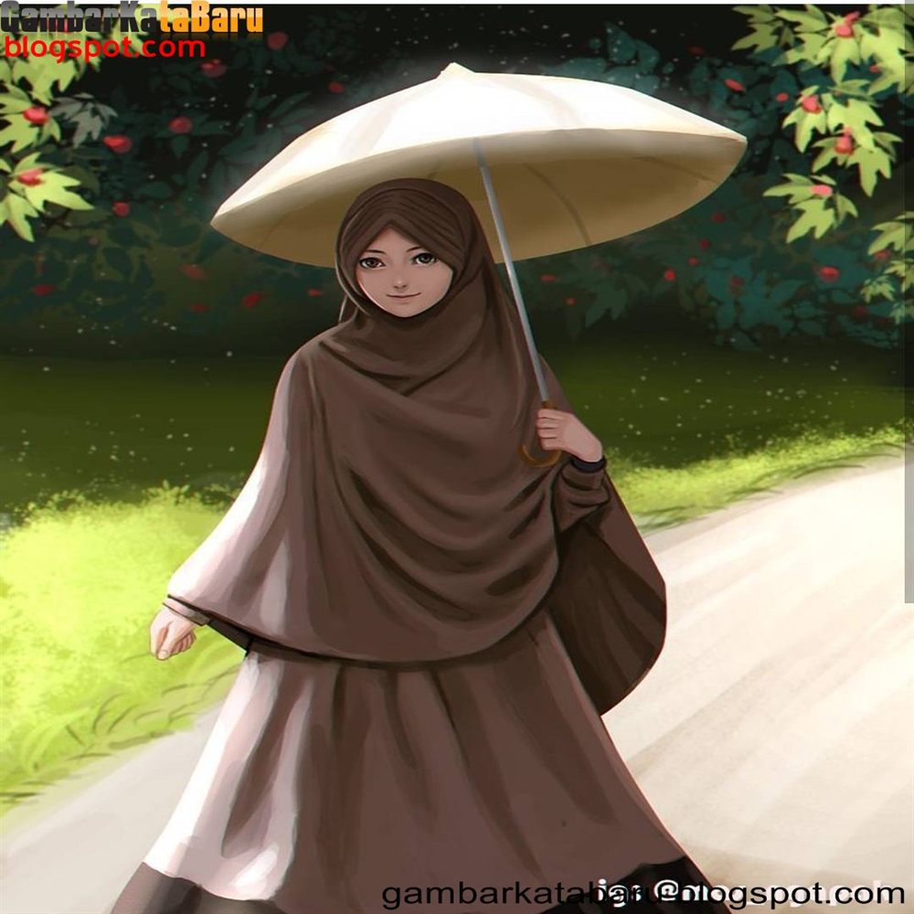 60 Gambar Dp Wa Kartun Muslimah Gratis Terbaik