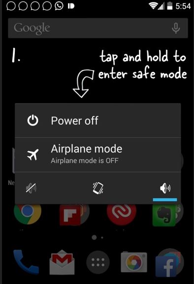 Hasil gambar untuk Masuk ke Safe Mode android