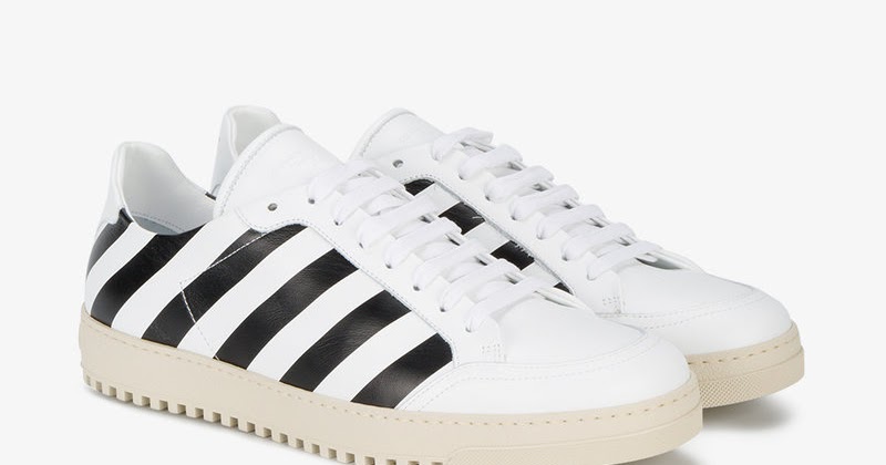 Off-White But On-Key: Off- White Diagonal Stripe Print Sneaker ...