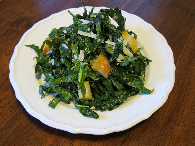 Kale Salad with Parmesan and Garlic Vinaigrette