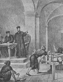 Tortura de Francisca de Carvajal. El Libro Rojo. 1870