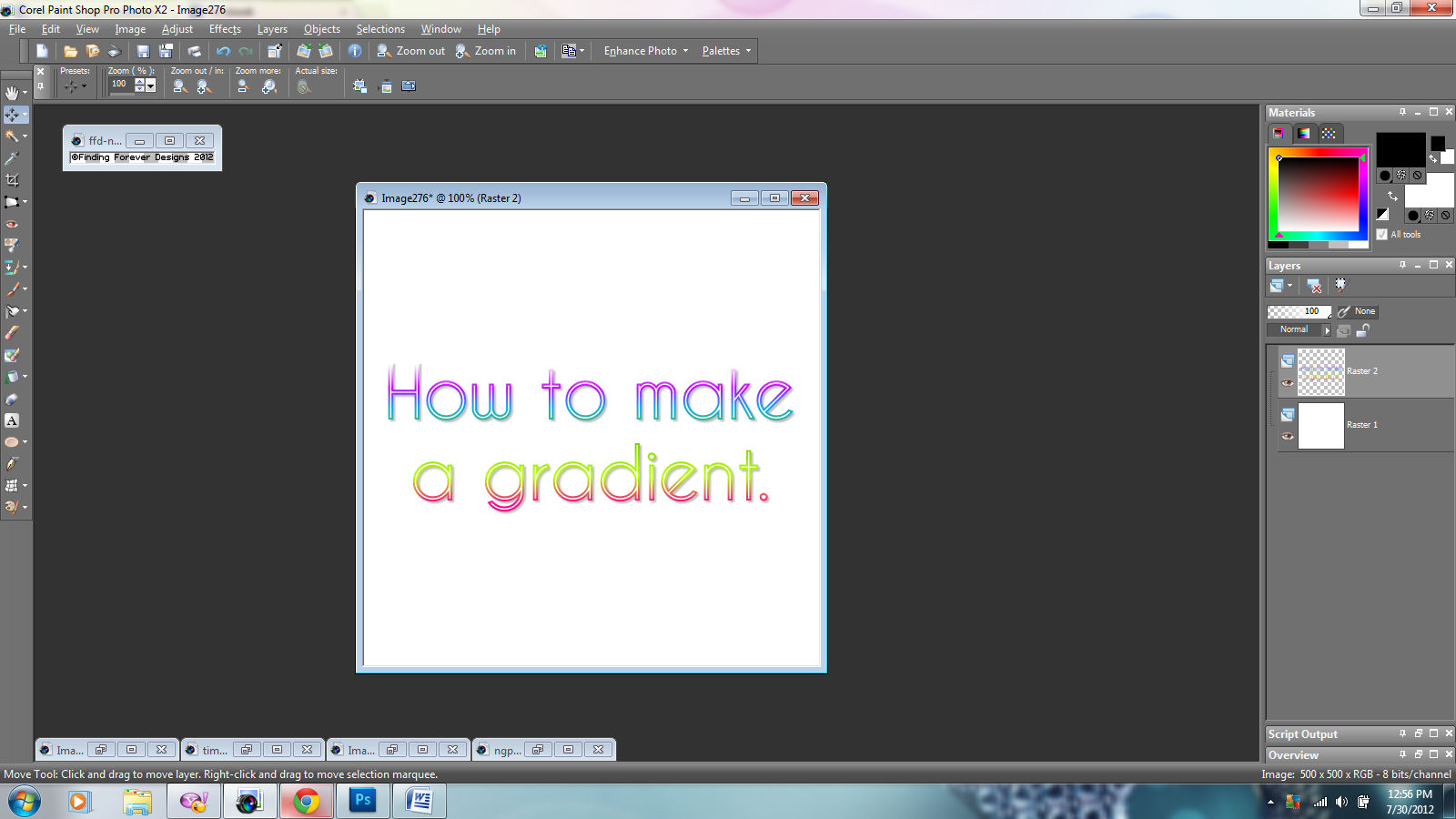 Finding Forever Designs: TUTORIAL: Customizing a Gradient -- Paint Shop Pro