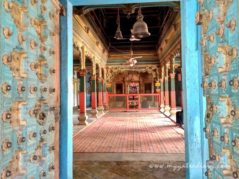 Entrance door at the heritage Dhundiraj Ganesha Temple, Vadodara, Gujarat
