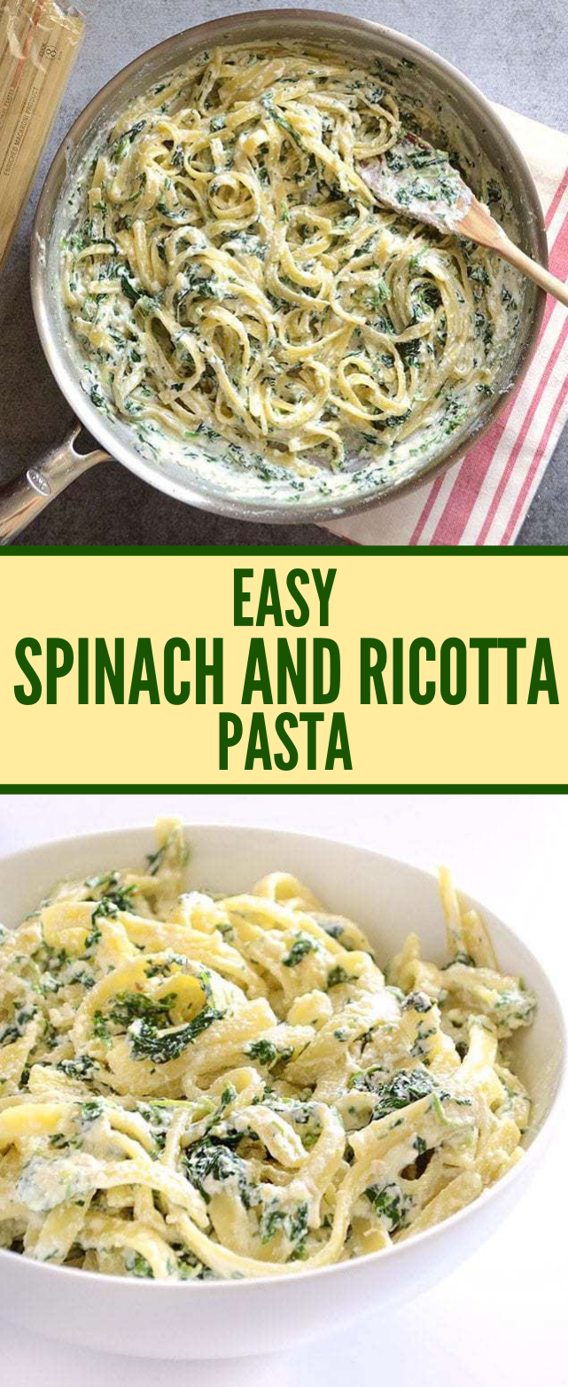 EASY SPINACH RICOTTA PASTA #vegetarian #garlic EASY SPINACH RICOTTA PASTA #vegetarian #garlic