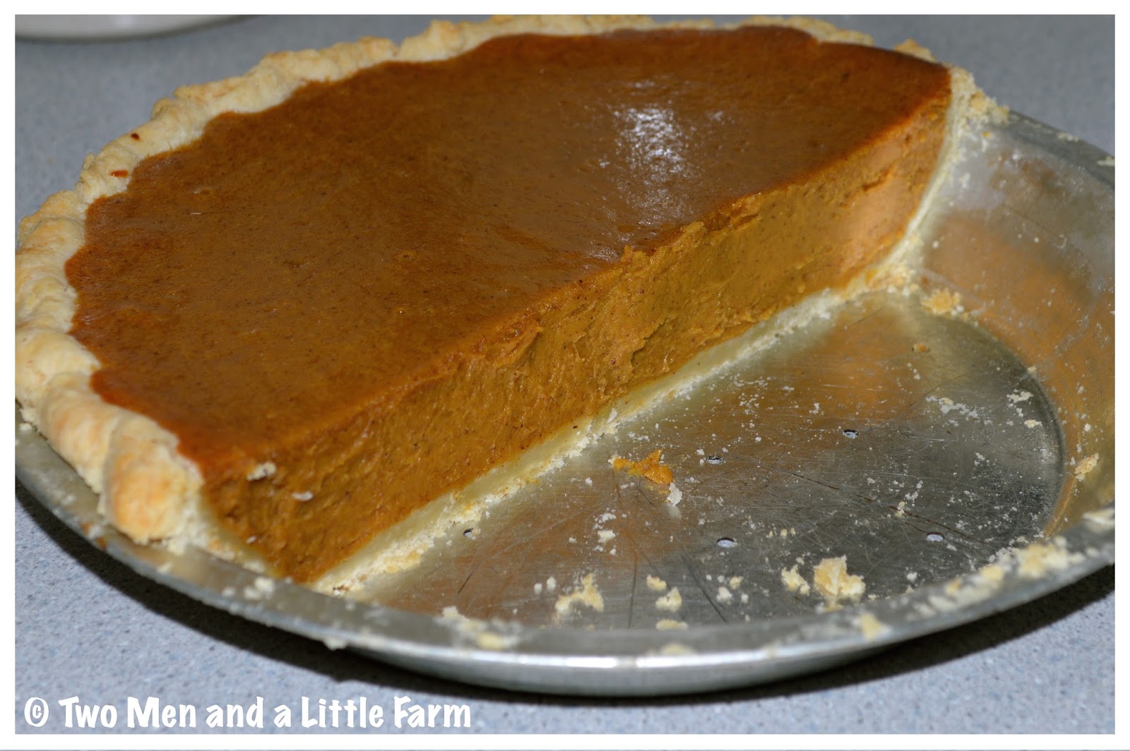 Two Men and a Little Farm PUMPKIN PIE FROM ROASTED PUMPKIN