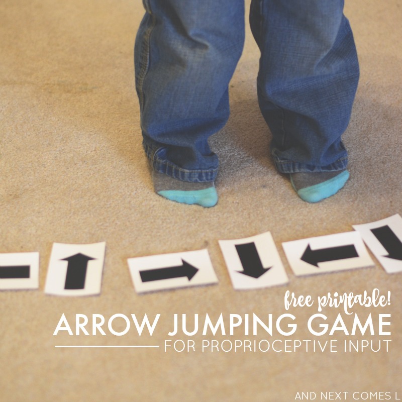 Arrow Jumping Game for Kids with Free Printable And Next Comes L